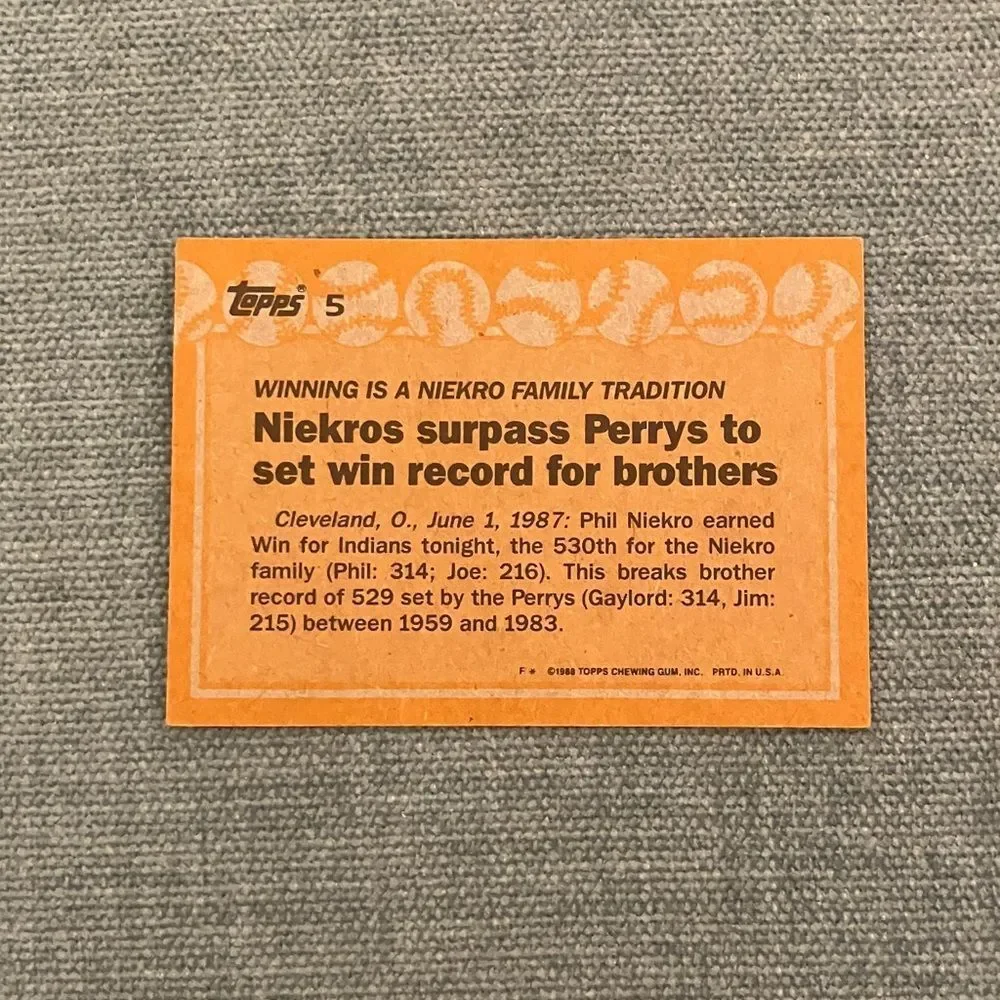 1988 Topps Baseball Card Trading Card